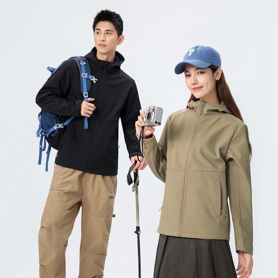 HT048-014 Anta Champion Style Hooded Softshell Jacket for Men and Women