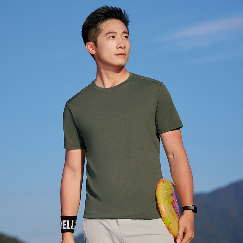 HT042-181 Golf outdoor sports series – super‑conductive quick‑dry technology value short‑sleeve crew‑neck T‑shirt