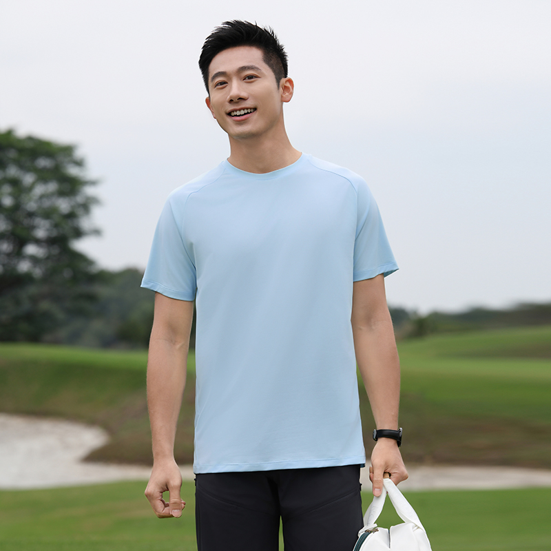 HT042-184 Premium golf sports series – permanent quick‑dry non‑stick short‑sleeve crew‑neck T‑shirt