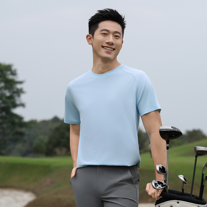 HT042-184 Premium golf sports series – permanent quick‑dry non‑stick short‑sleeve crew‑neck T‑shirt