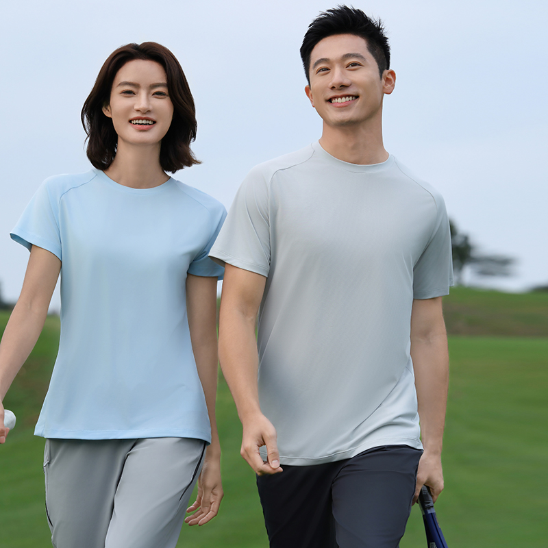 HT042-184 Premium golf sports series – permanent quick‑dry non‑stick short‑sleeve crew‑neck T‑shirt