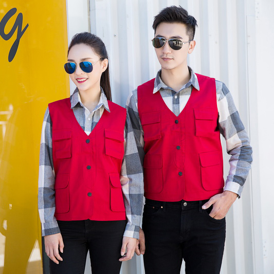 HT045‑659 Snap‑button solid mesh vest
