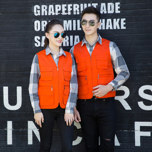 HT045‑661 Solid zippered mesh vest