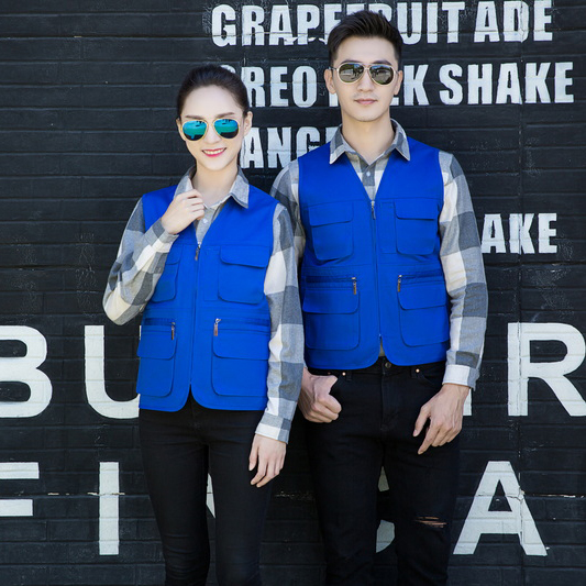 HT045‑661 Solid zippered mesh vest