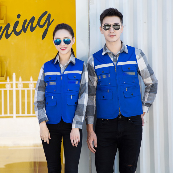 HT045‑662 Reflective‑stripe topstitched vest