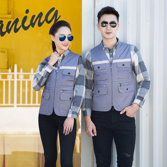 HT045‑662 Reflective‑stripe topstitched vest