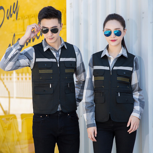 HT045‑662 Reflective‑stripe topstitched vest